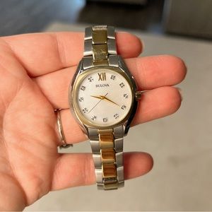 Small womens Bulova two toned watch